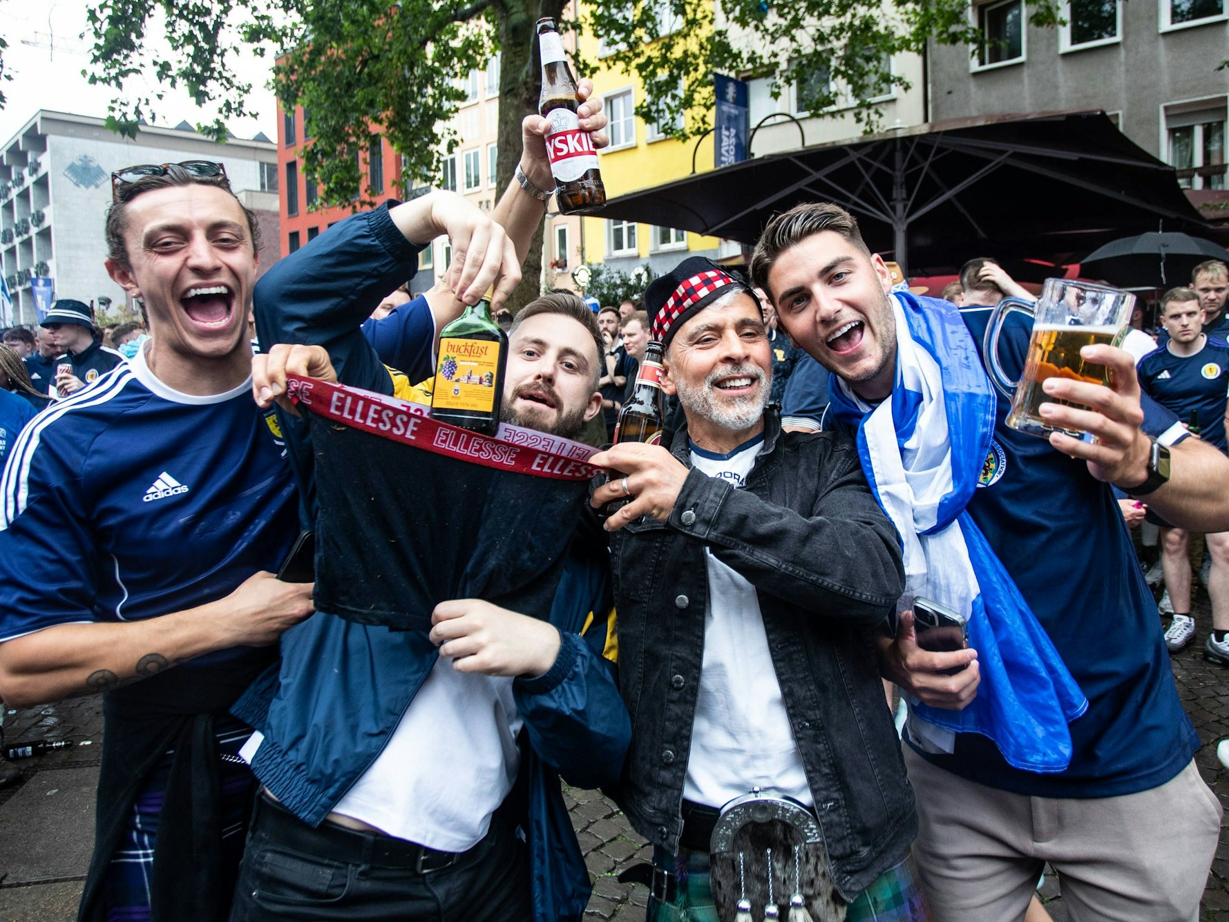 Schottland-Fans am Heumarkt.