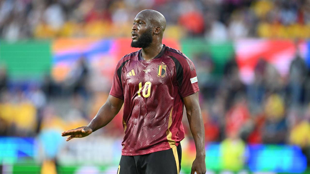 Romelu Lukaku am Samstag (22. Juni 2024) im extrem verschwitzten Trikot der belgischen Nationalmannschaft.