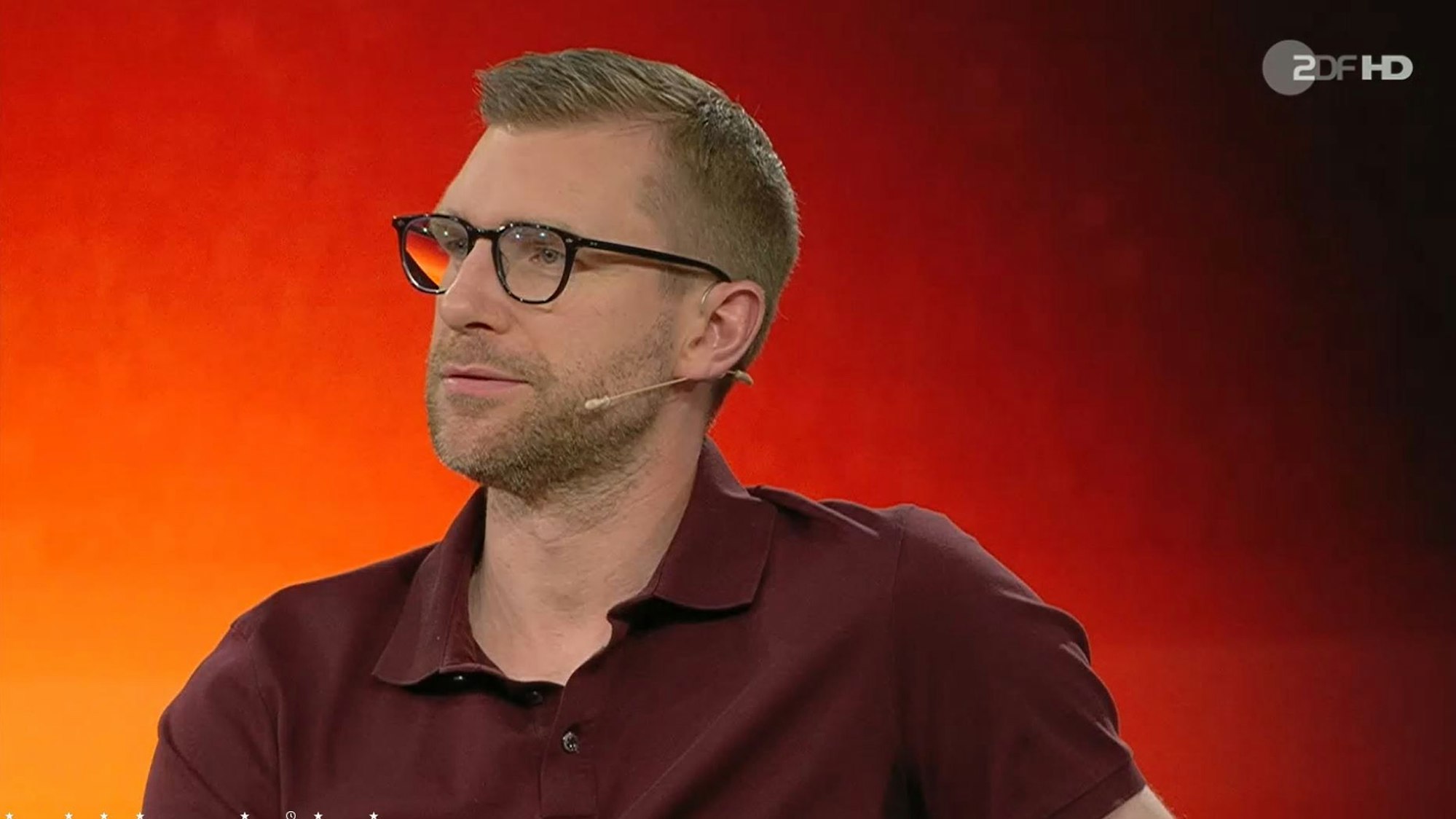 Per Mertesacker im ZDF-Studio.