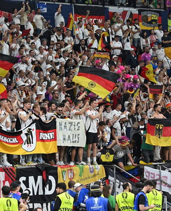 Die Deutschland-Fans am 23. Juni 2024 in Frankfurt beim Spiel gegen die Schweiz.