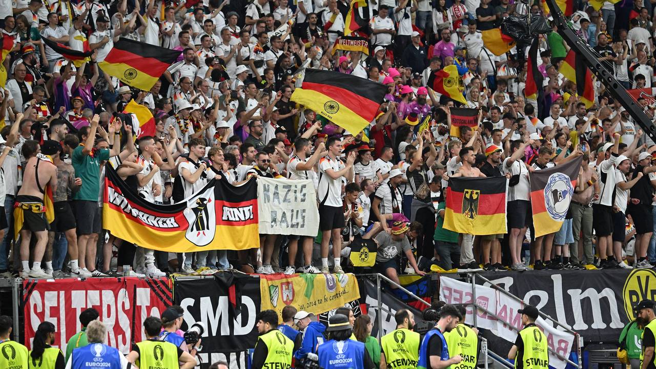 Die Deutschland-Fans am 23. Juni 2024 in Frankfurt beim Spiel gegen die Schweiz.