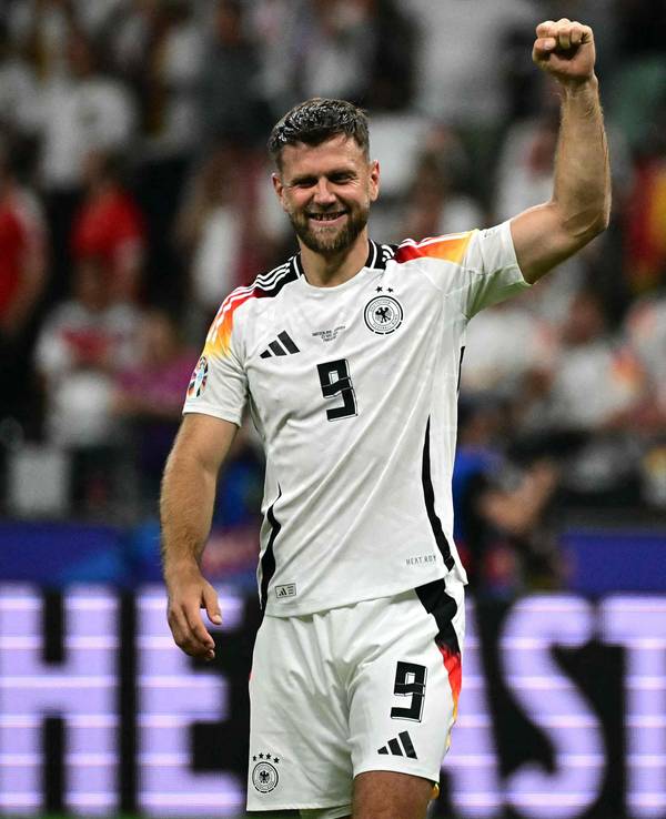 Niclas Füllkrug jubelt am 23. Juni 2024 über sein EM-Tor für Deutschland gegen die Schweiz.