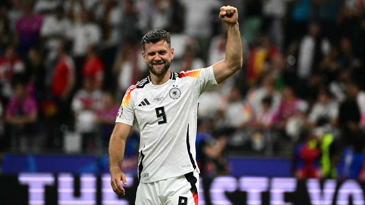 Niclas Füllkrug jubelt am 23. Juni 2024 über sein EM-Tor für Deutschland gegen die Schweiz.