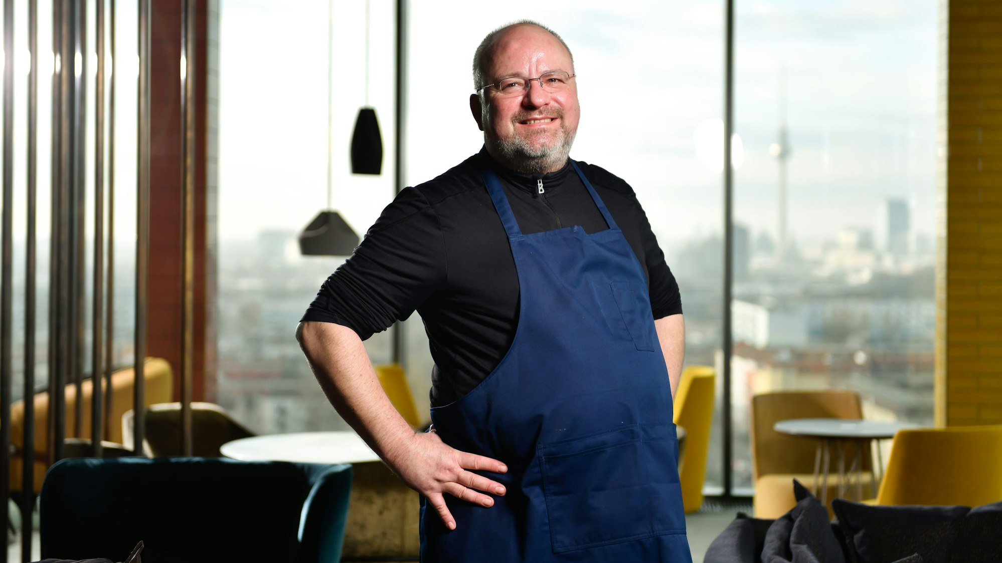 Der Koch Christian Lohse am 14. Dezember 2020 im Hotel Vienna House in Berlin.