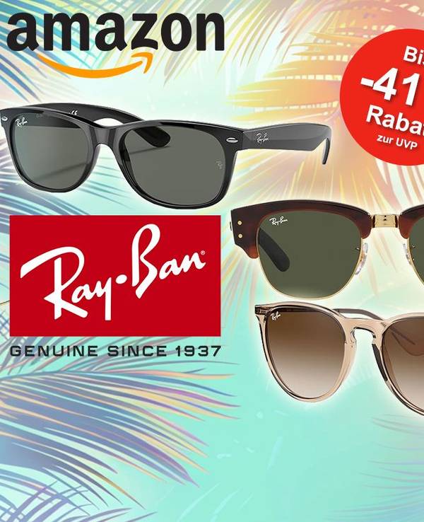 Ray-Ban Sale bei Amazon: Spare jetzt bis zu 41% auf deine neue Sonnenbrille von Ray-Ban