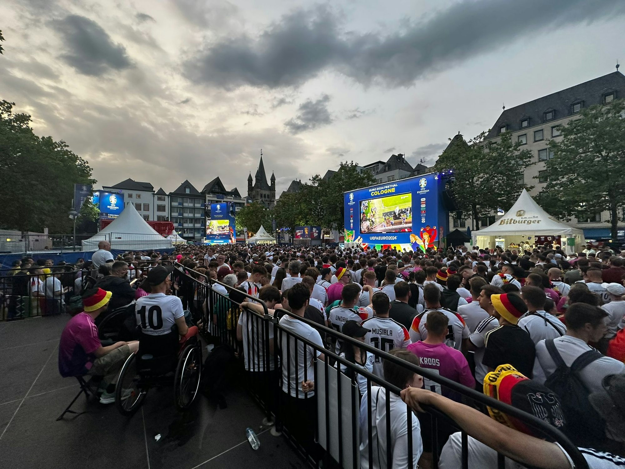 Fans beim Public Viewing.