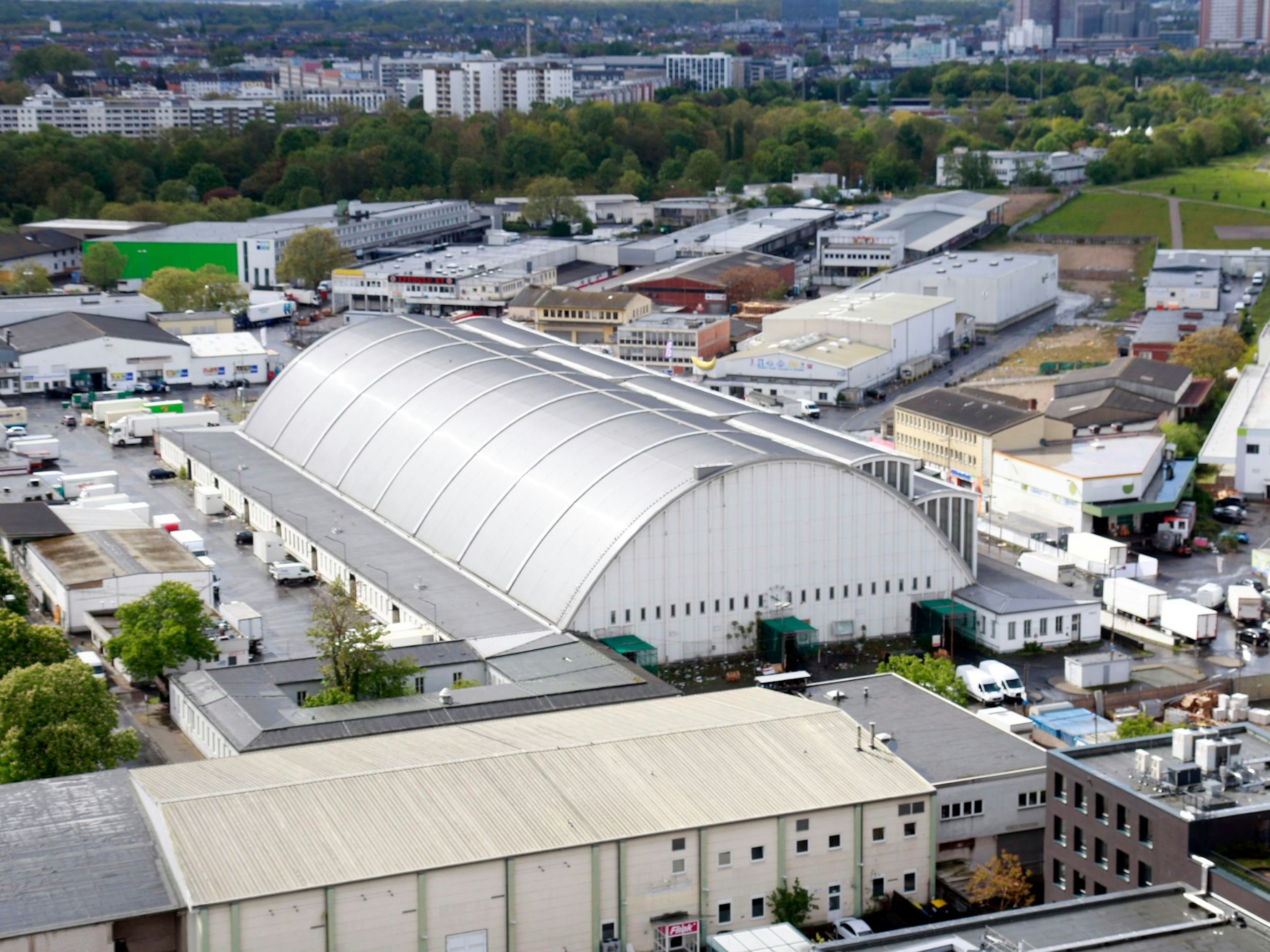 Luftaufnahme des Kölner Großmarkts.