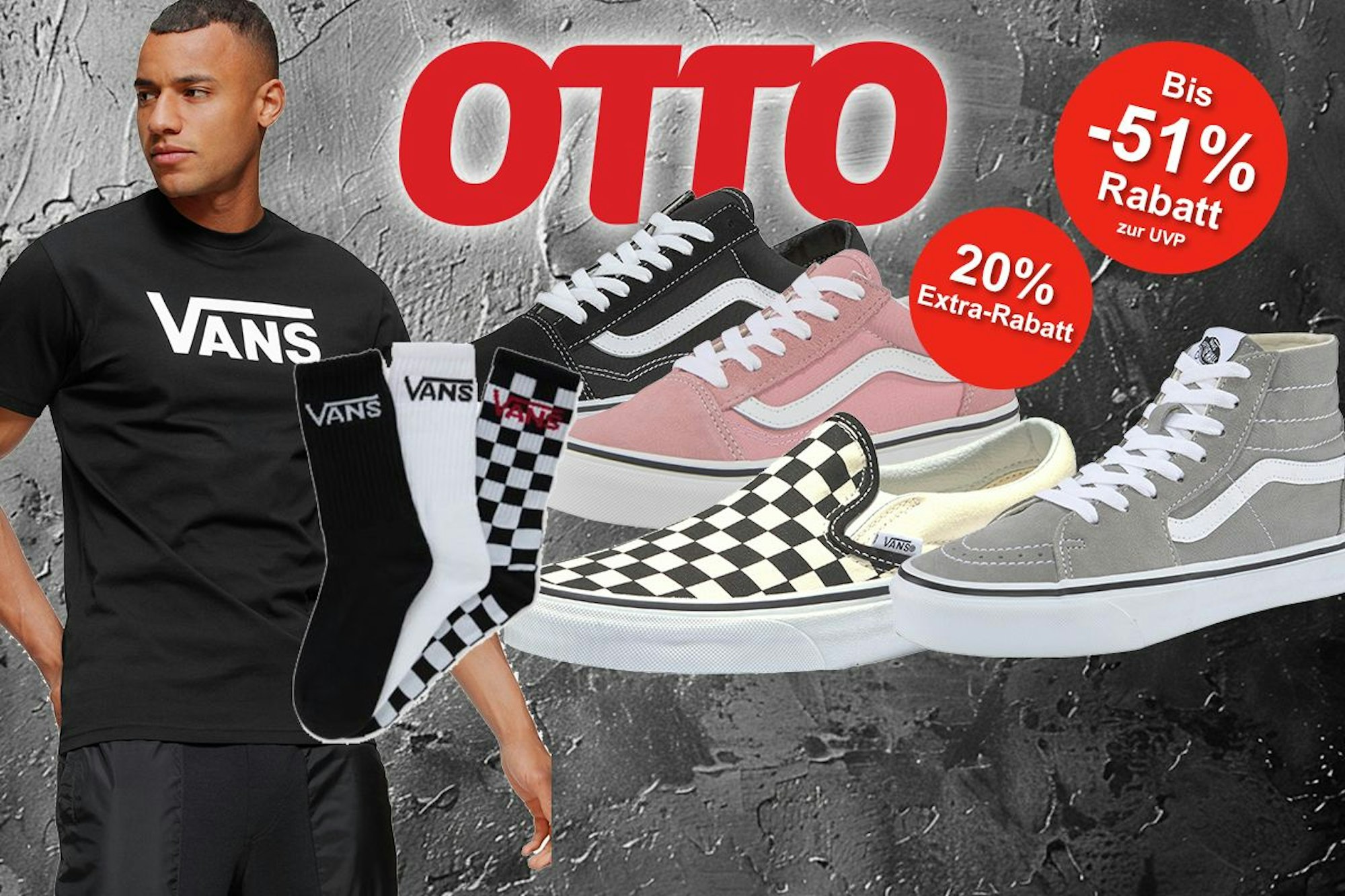 Großer Vans Sale bei OTTO: Spare bis zu 51% + 20% Extra-Rabatt auf Vans Sneaker und Bekleidung