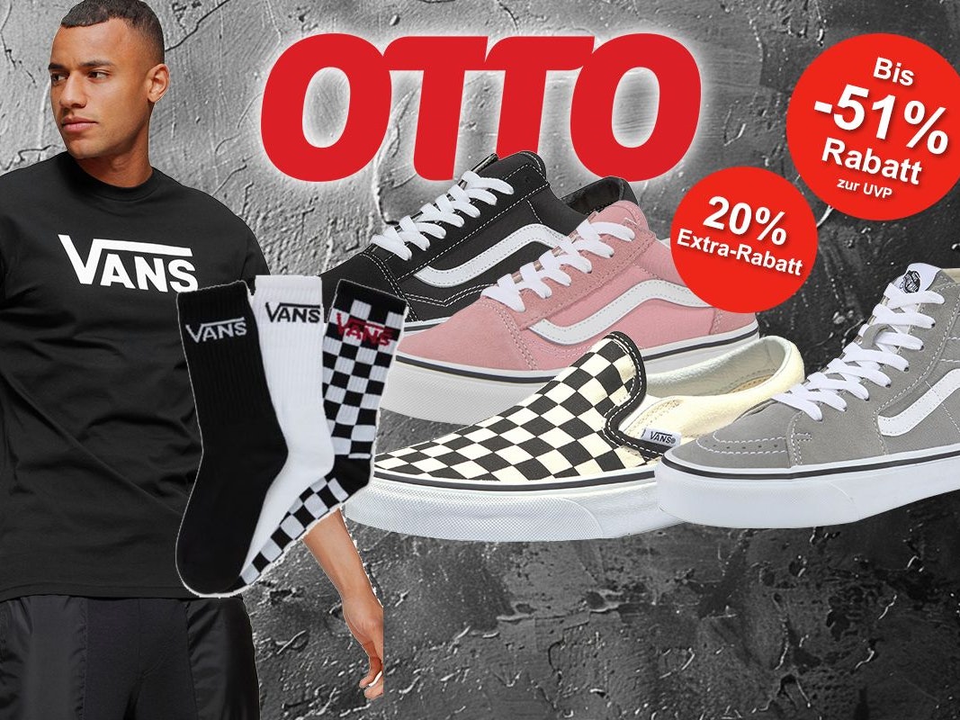 Großer Vans Sale bei OTTO: Spare bis zu 51% + 20% Extra-Rabatt auf Vans Sneaker und Bekleidung