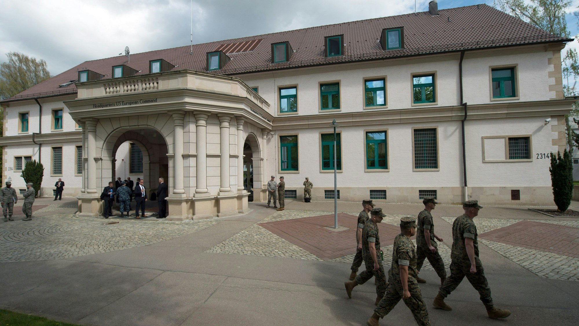 Auf US-Militärstützpunkten in Europa herrscht Berichten zufolge erhöhte Alarmbereitschaft wegen Terrorgefahr. Das Foto zeigt das United States European Command (Eucom).