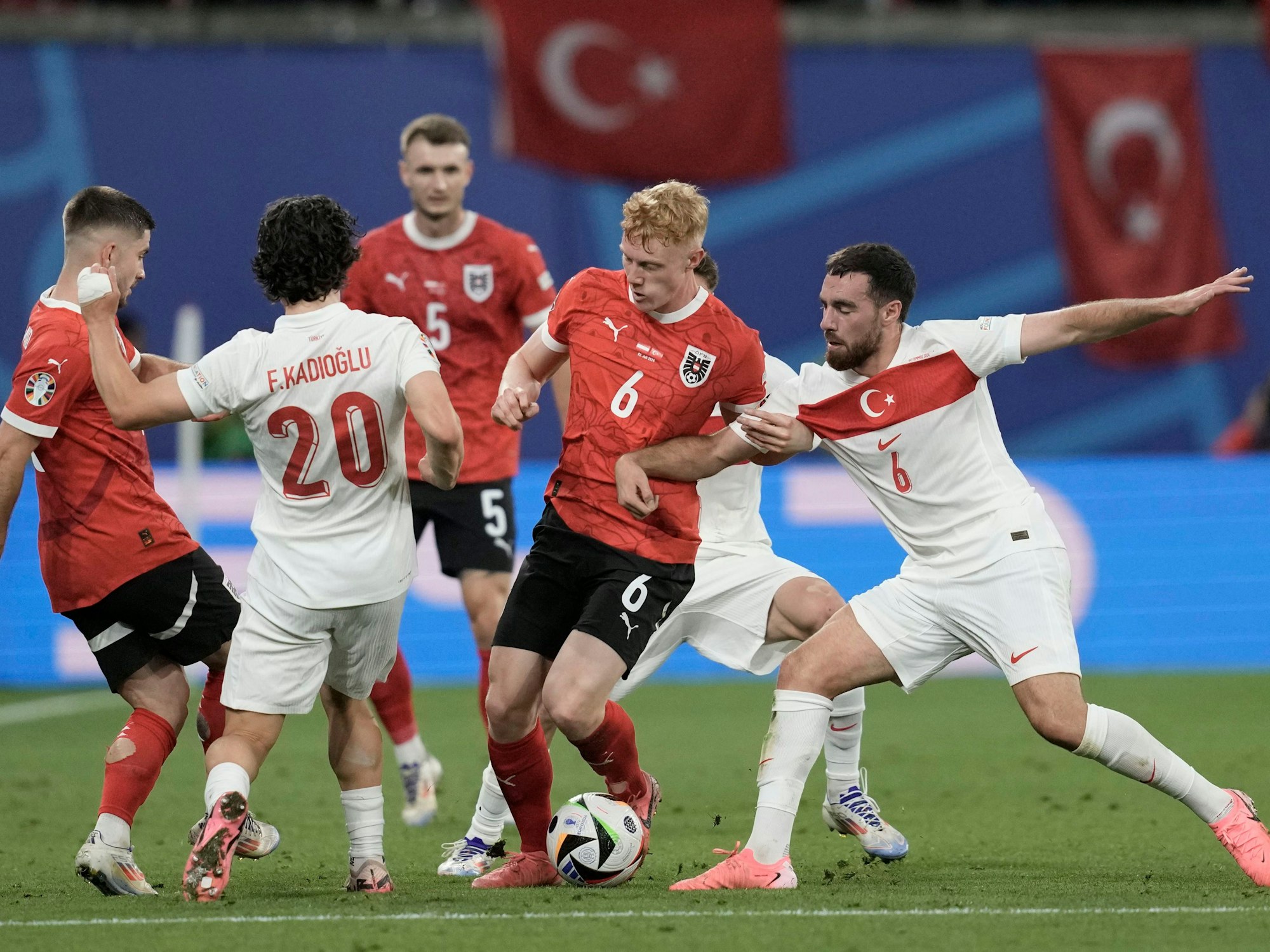 Spielszene aus der Partie Österreich gegen Türkei.