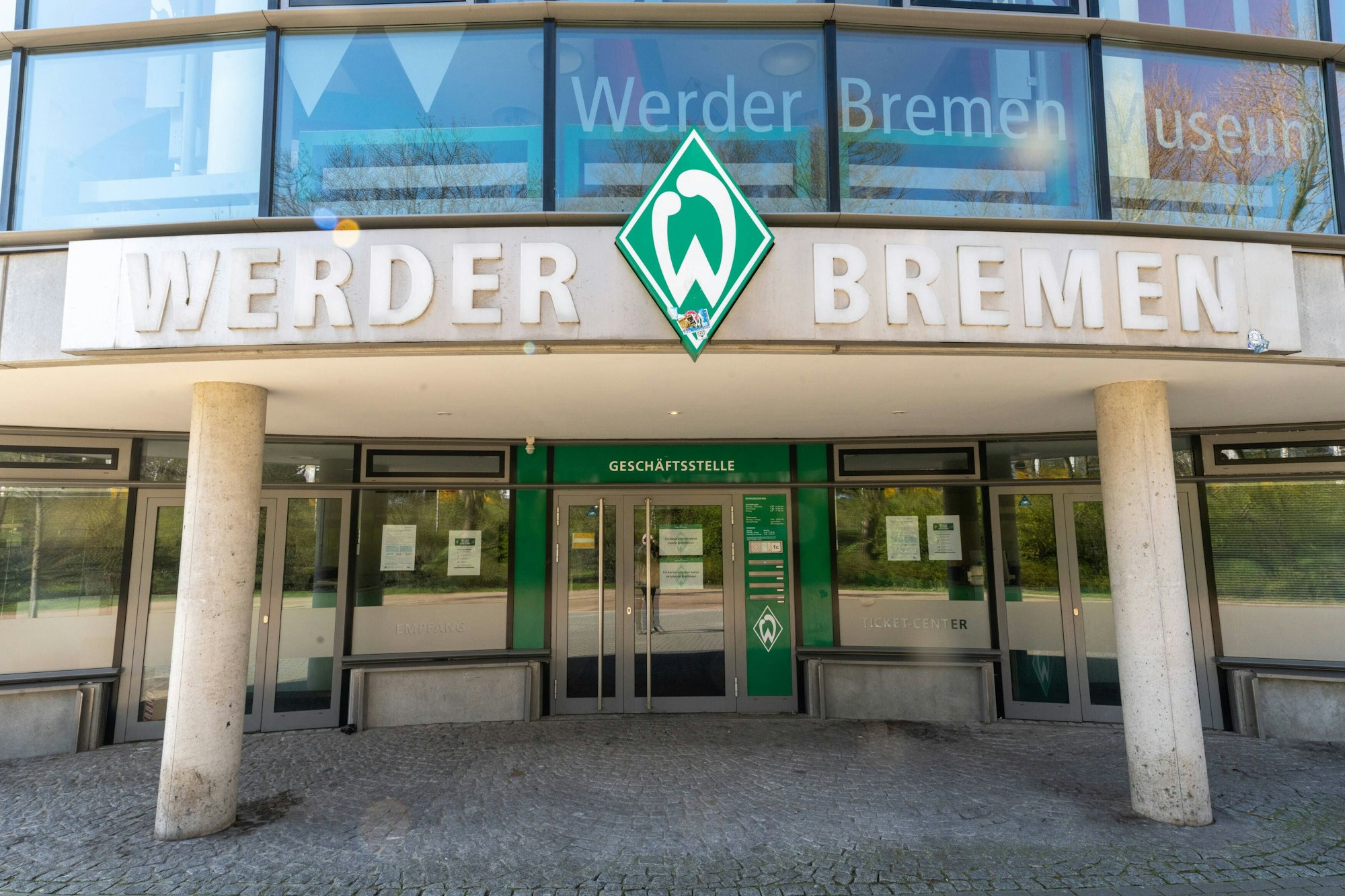 Die Geschäftsstelle des SV Werder Bremen am 31. März 2020.