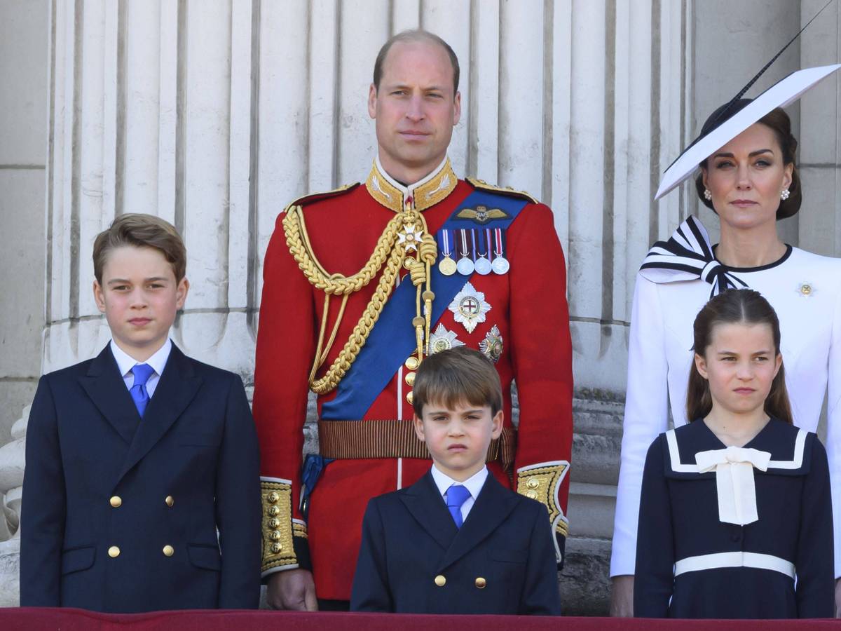 Kate und William mit ihren Kindern bei der Trooping the Colour-Zeremonie 2024.