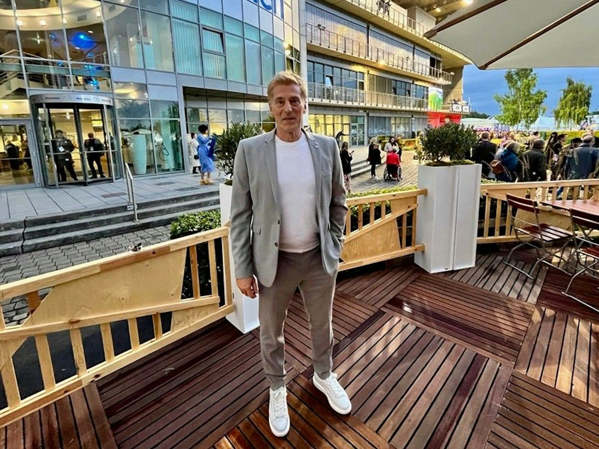 Torwart-Legende Uli Stein am Rande des CHIO.