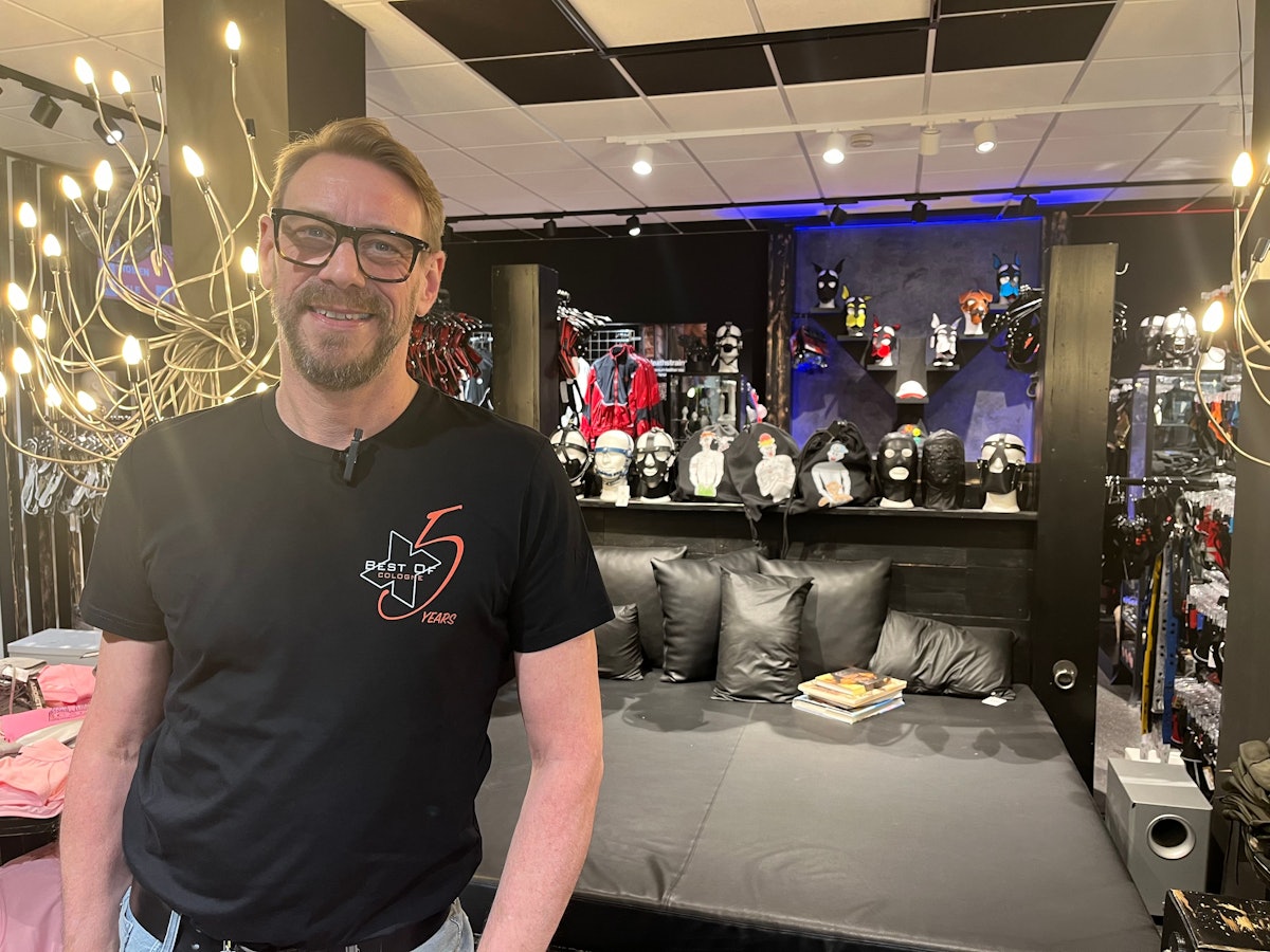 Klaus Jentjens, Inhaber von „Best Of Cologne“, Fetischladen auf der Schaafenstraße in Köln.