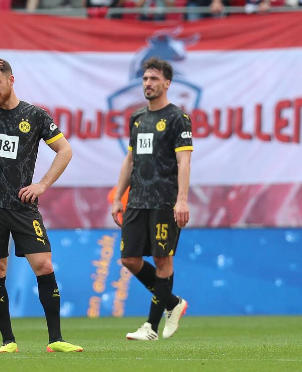 Ex-FC-Profi Salih Özcan (l.) im Spiel zwischen Borussia Dortmund und RB Leipzig am 27. April 2024.