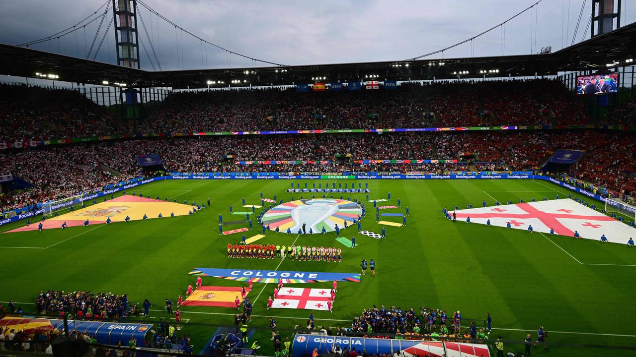 Das Cologne Stadium vor dem Anpfiff des EM-Achtelfinales Spanien gegen Georgien.