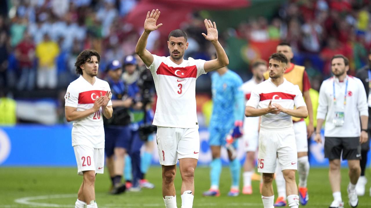 Der türkische Nationalspieler Merih Demiral nach der 0:3-Niederlage gegen Portugal am 22. Juni 2024.