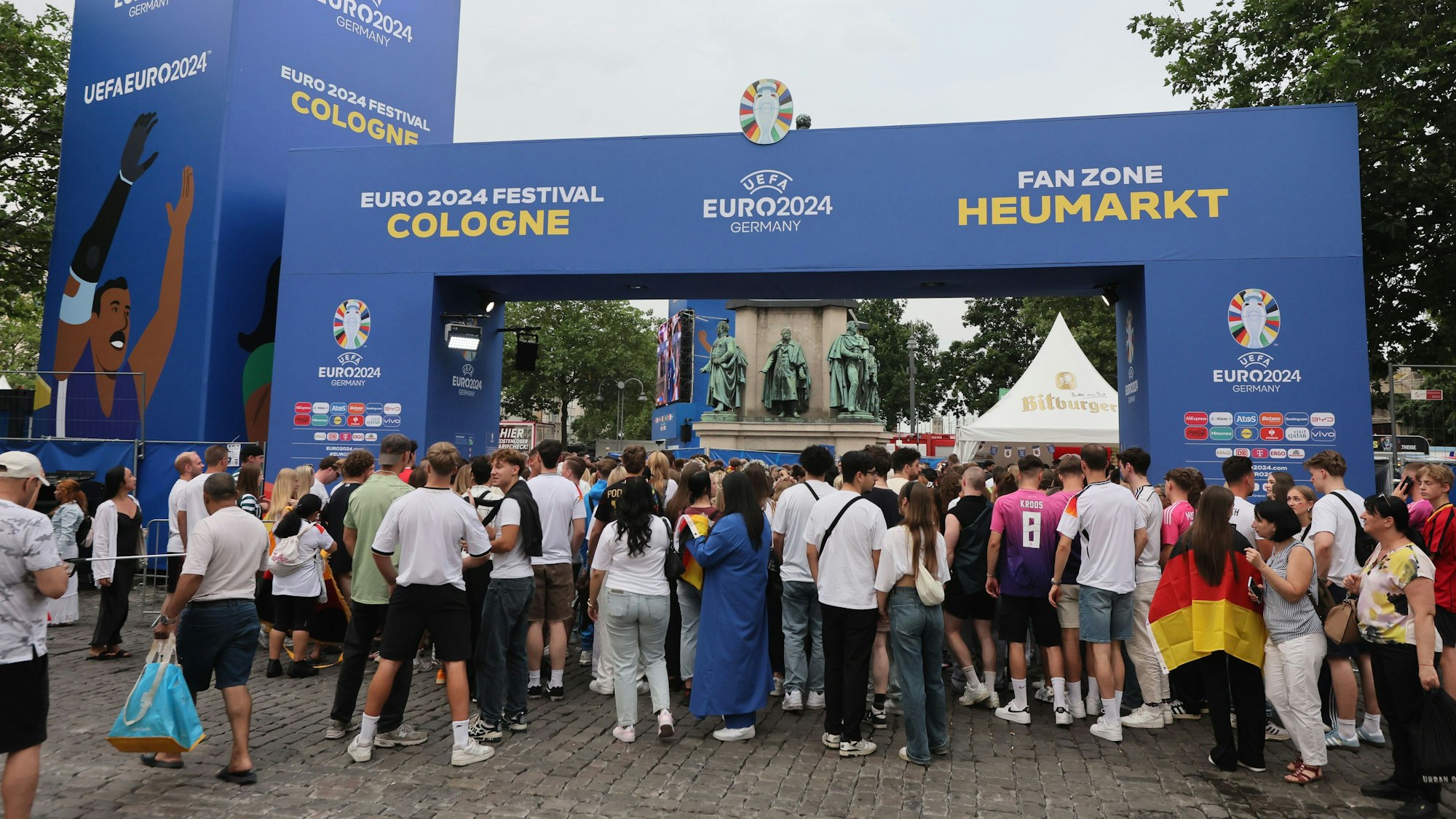 Die Uefa-Fanzone zur EM 2024 in Köln.