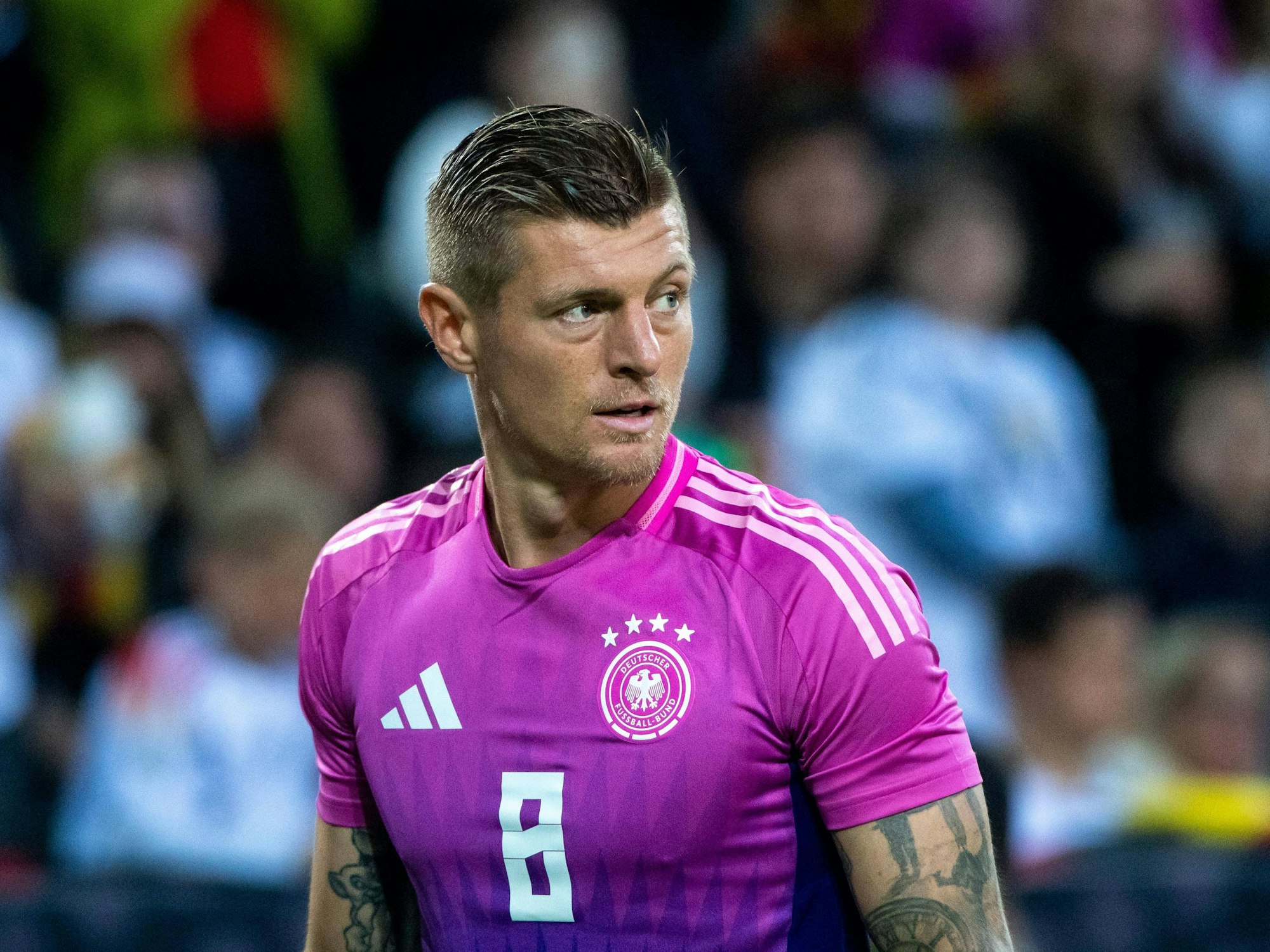 Toni Kroos beim Spiel der DFB-Elf gegen Griechenland am 7. Juni 2024.