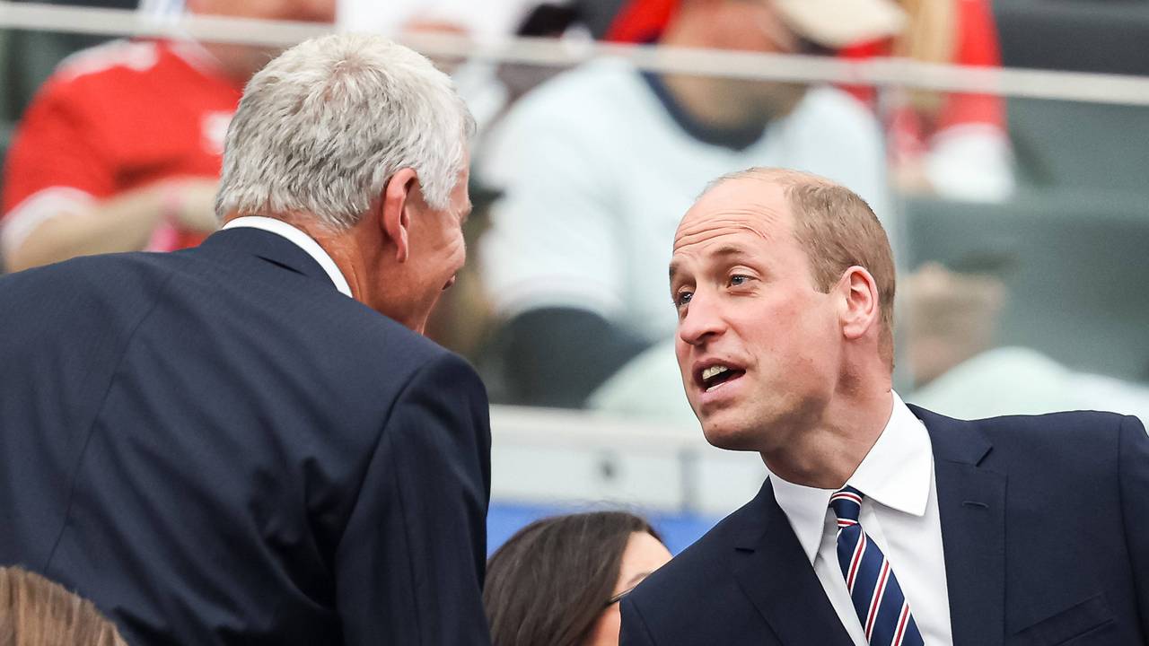 Prince William auf der Tribüne beim EM-Spiel von England.
