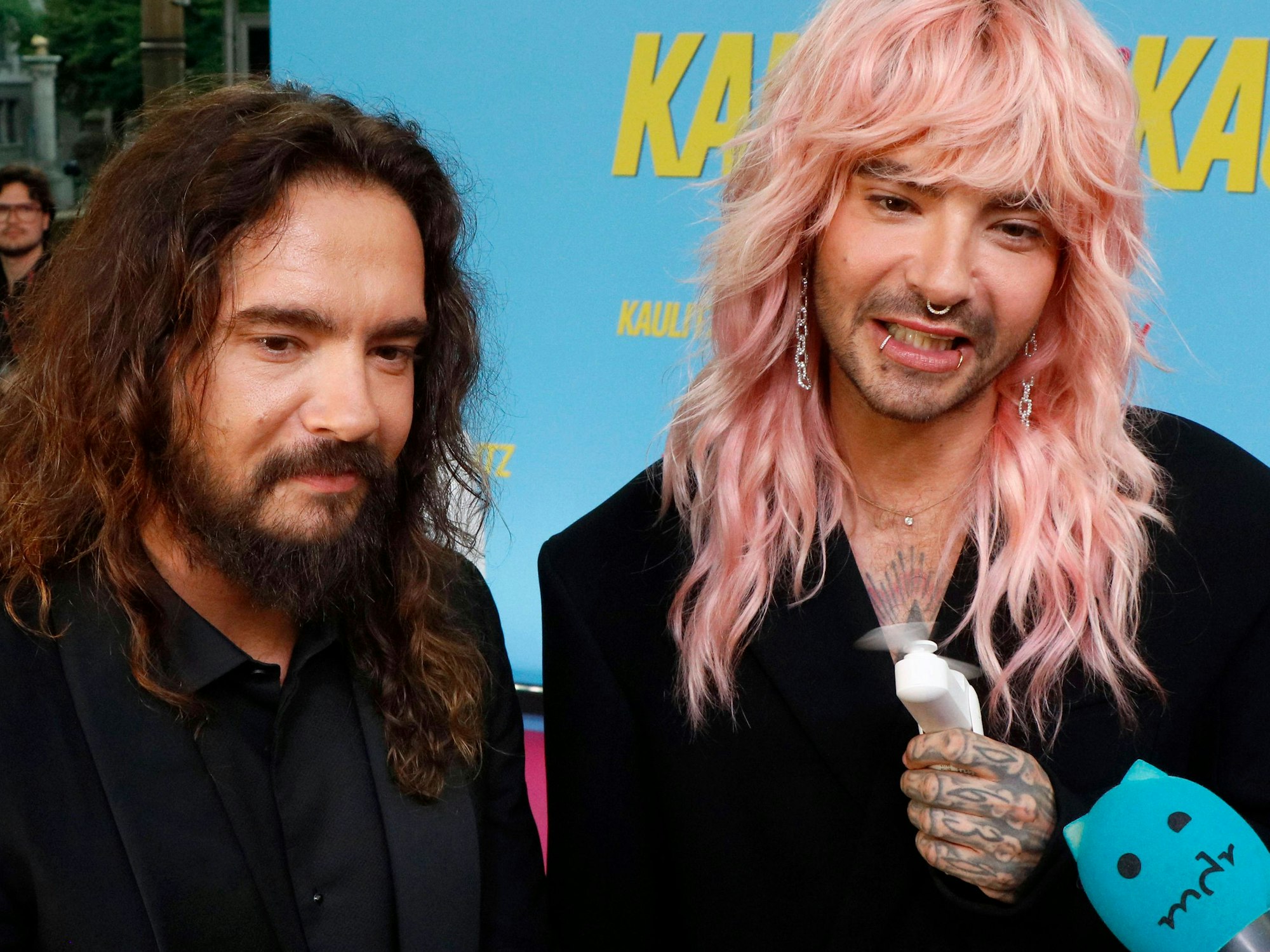 Tom (links) und Bill Kaulitz bei der Premiere ihrer Netflix-Doku am 21. Juni in Berlin.