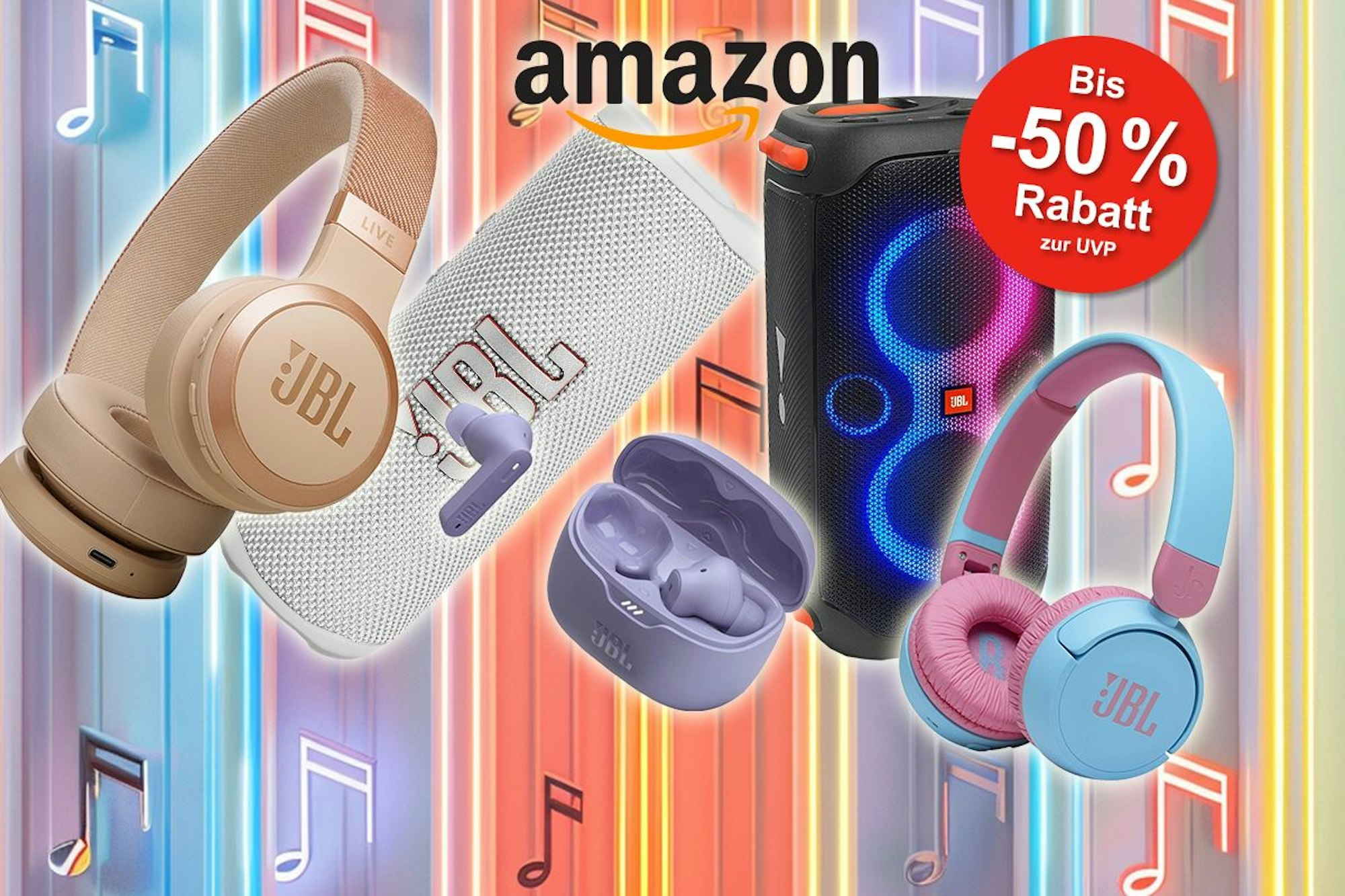 JBL Summer Sale bei Amazon: Spare bis zu 50% Rabatt auf JBL Bluetooth Lautsprecher