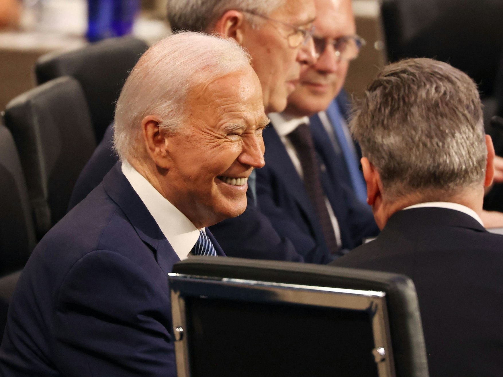 US President Joe Biden attends the NATO 75th anniversary summit at the Walter E. Washington Convention Center in Washington, DC, on July 10, 2024. (Photo by SAMUEL CORUM / AFP)
