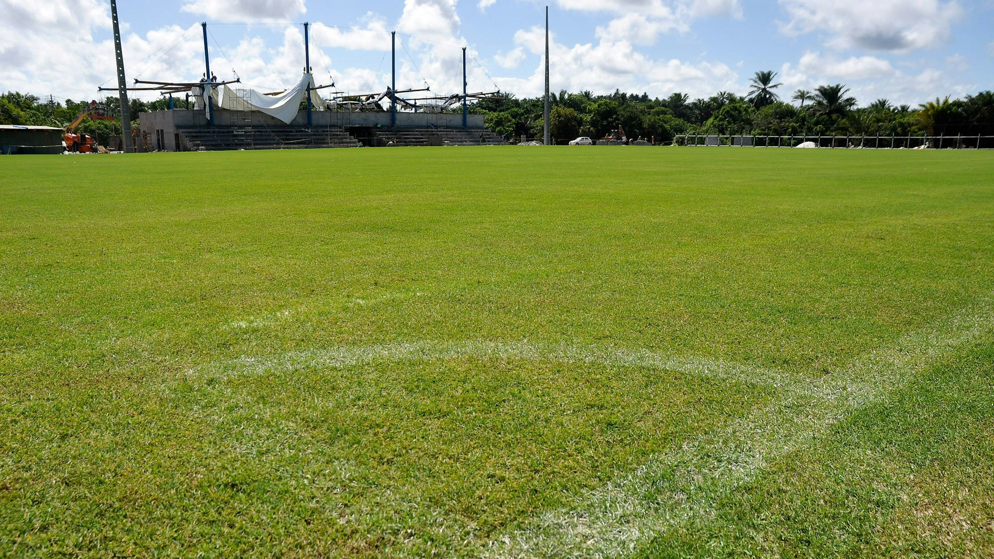 Bauarbeiten an dem Trainingszentrum von Kroatien für die WM 2014 in Brasilien.