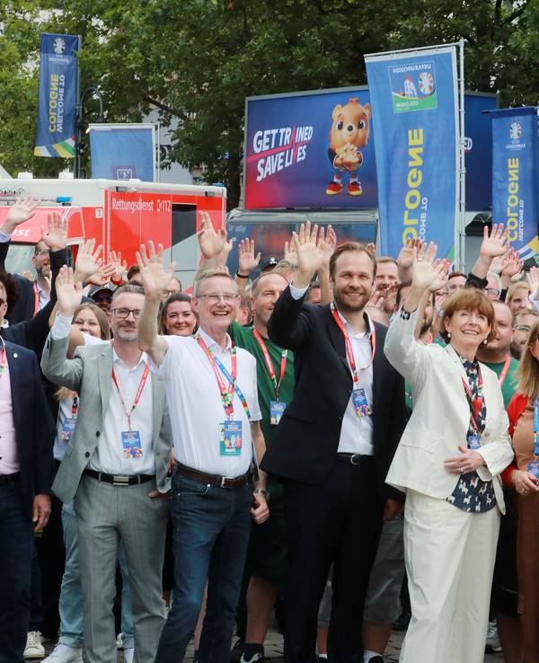 Empfang für alle Beteiligten an der Euro in Köln.