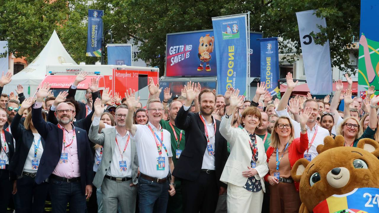 Empfang für alle Beteiligten an der Euro in Köln.