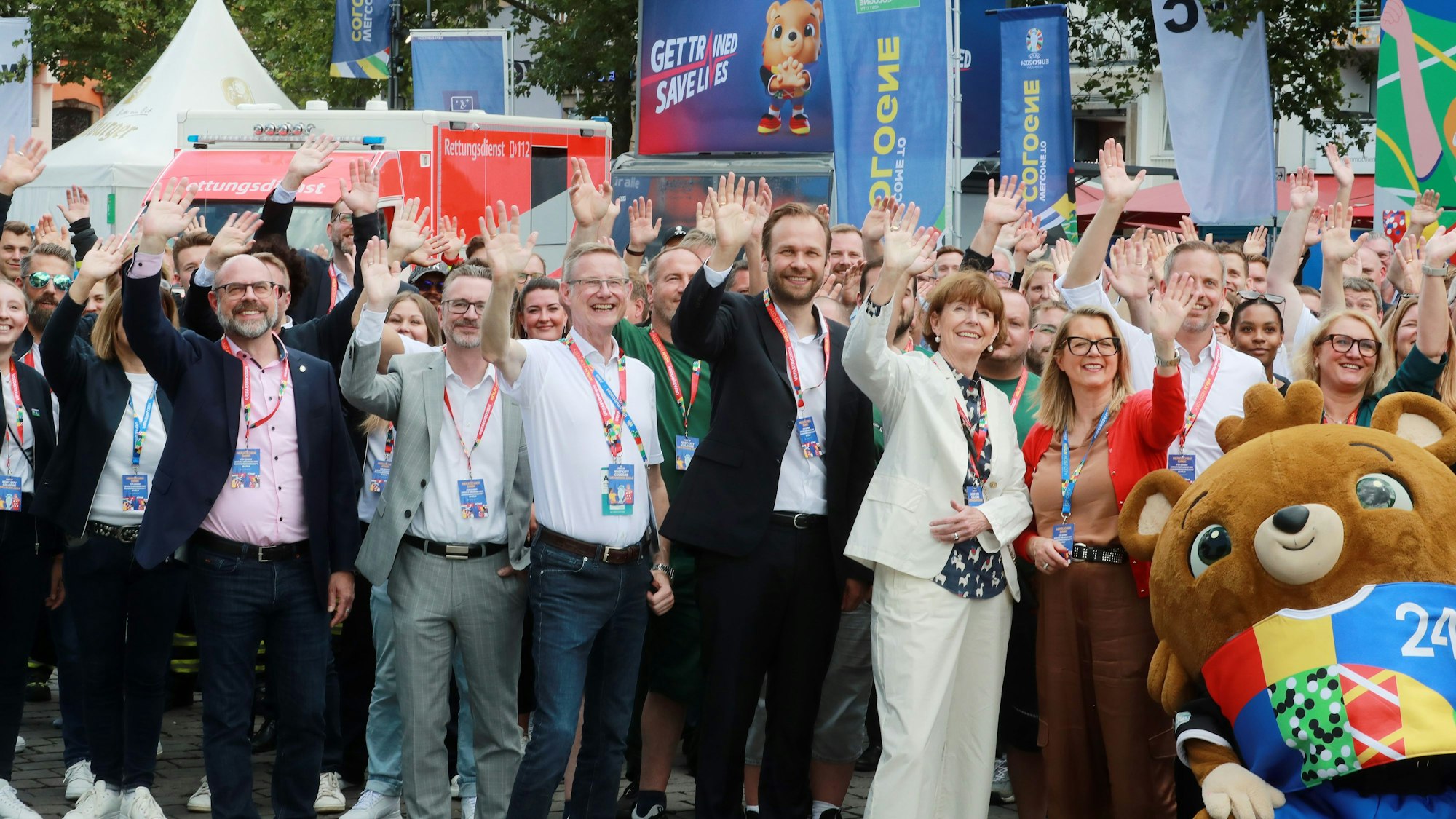 Empfang für alle Beteiligten an der Euro in Köln.