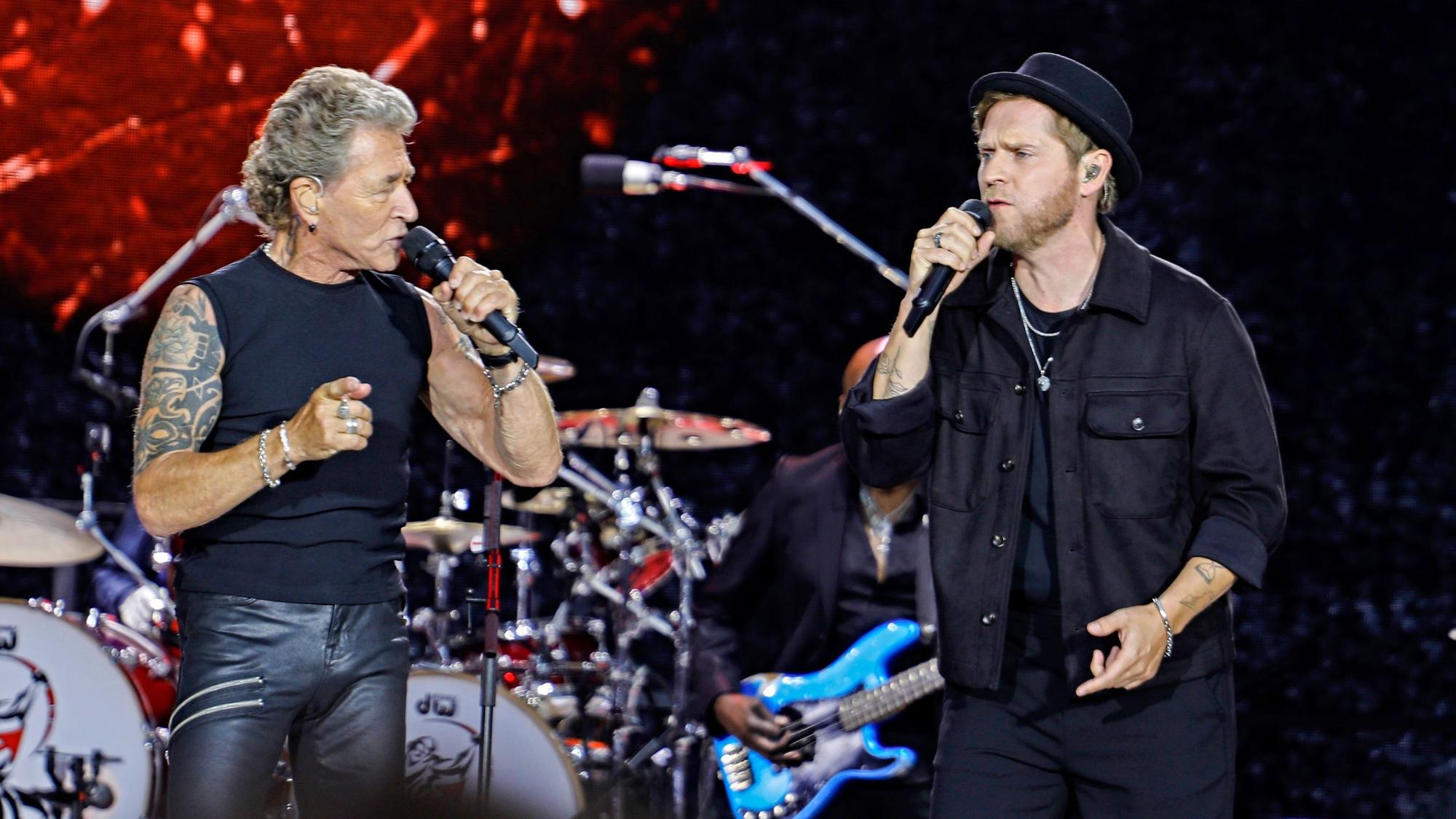 Johannes Oerding mit Peter Maffay.
