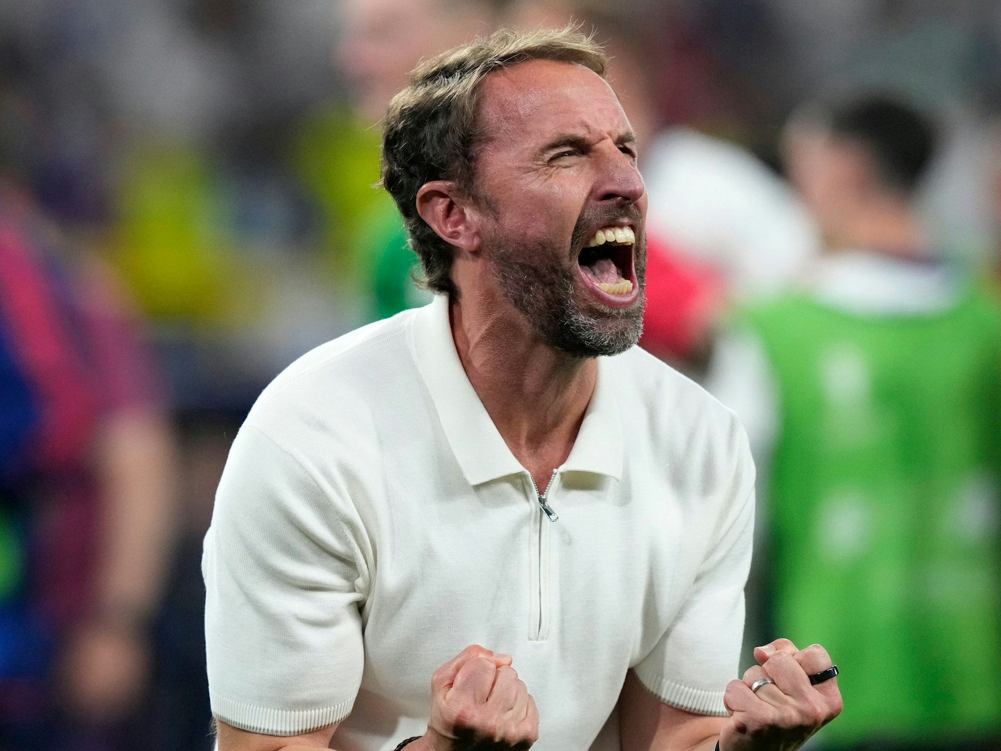 Gareth Southgate jubelt nach dem Halbfinale.