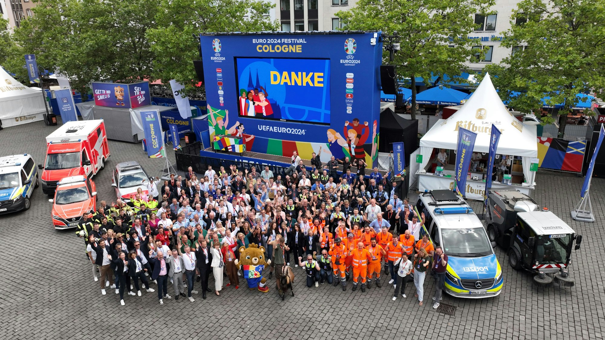 Empfang für alle Beteiligten an der Euro in Köln.