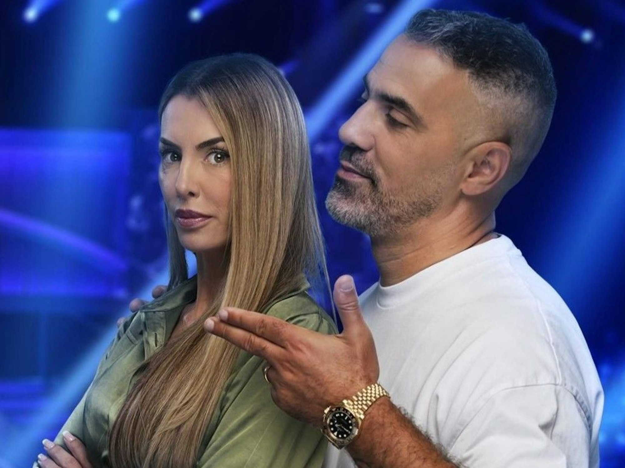 Anna-Maria Fechichi und Bushido kämpfen bei „Schlag den Star“ am Samstag (13. Juli) gegen Wayne und Annemarie Carpendale.(v.l.n.r.) Wayne Carpendale; Annemarie Carpendale; Anna-Maria Fechichi; Bushido