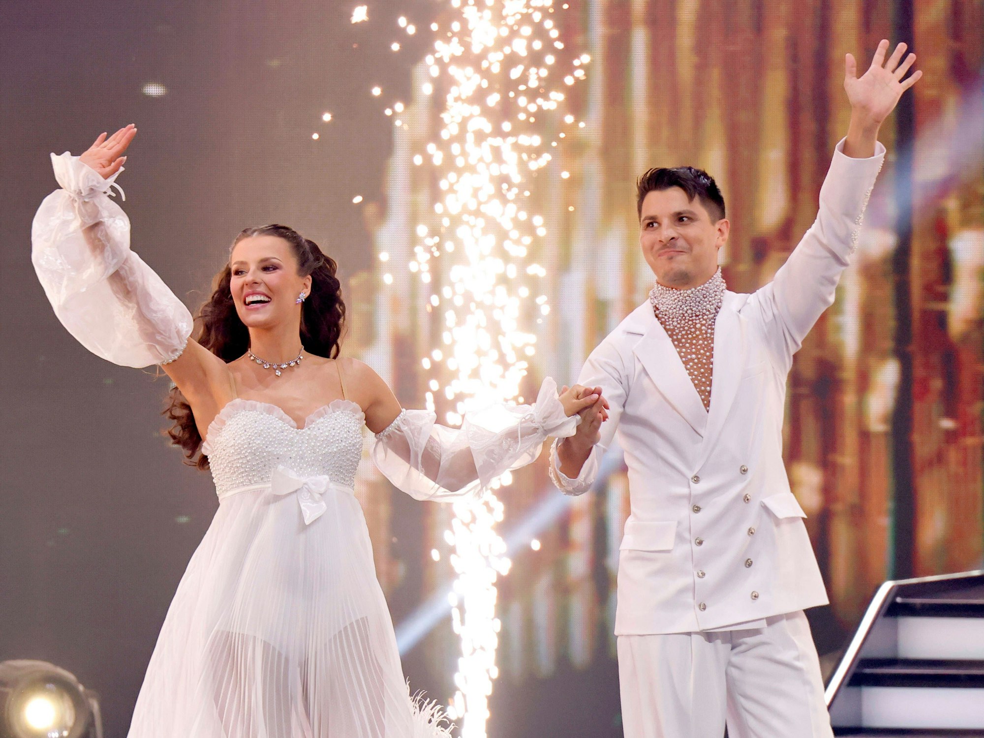 Das Foto zeigt Patricija und Alexandru Ionel bei der „Profi-Challenge“, einem „Let's Dance“-Ableger.