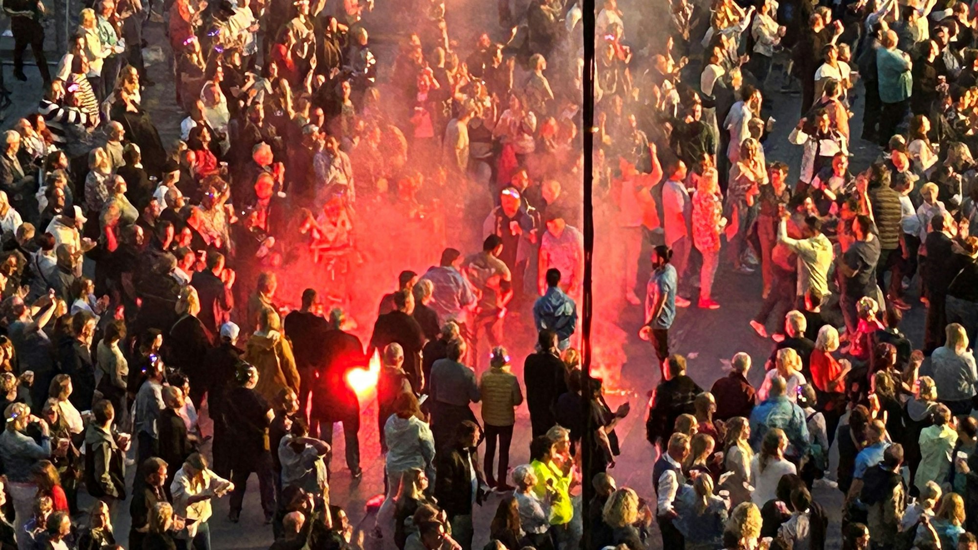 Bengalos beim Konzert von Roland Kaiser.