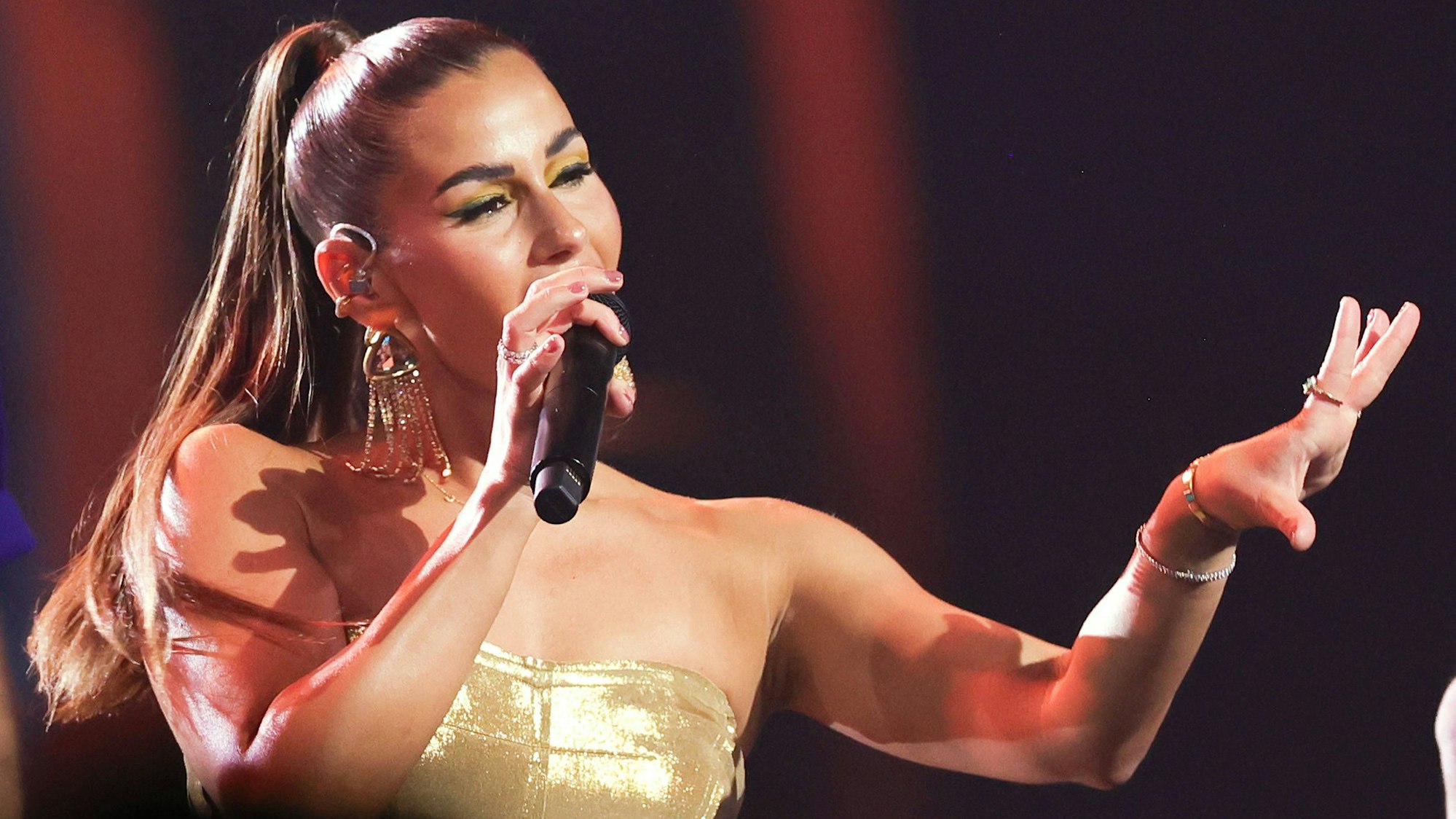 Sarah Engels tritt am 7. Mai 2024 in Die Giovanni Zarrella Show auf.