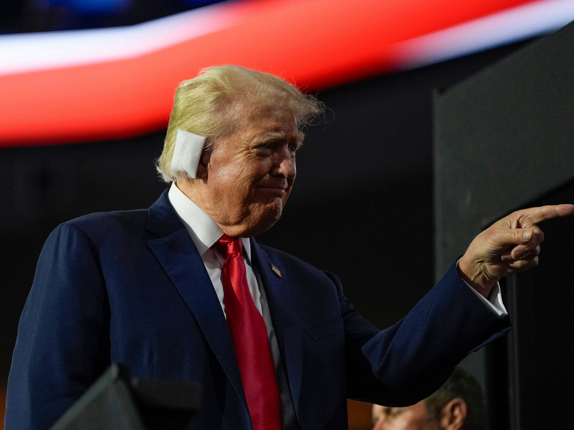 Der republikanische Präsidentschaftskandidat und ehemalige US-Präsident Donald Trump bei der Republican National Convention am 15. Juli.