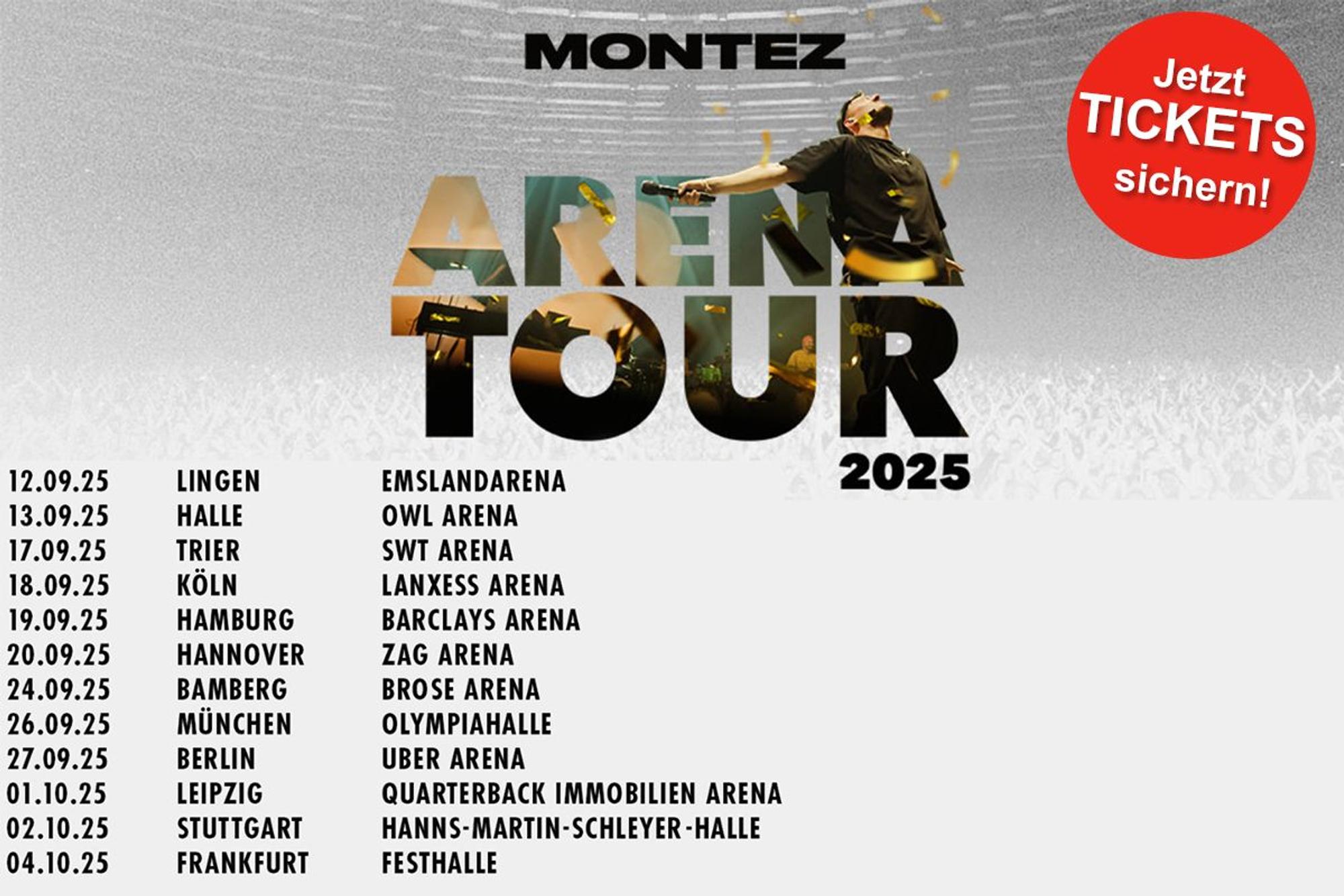 Montez Arena Tour 2025: Tourdaten
