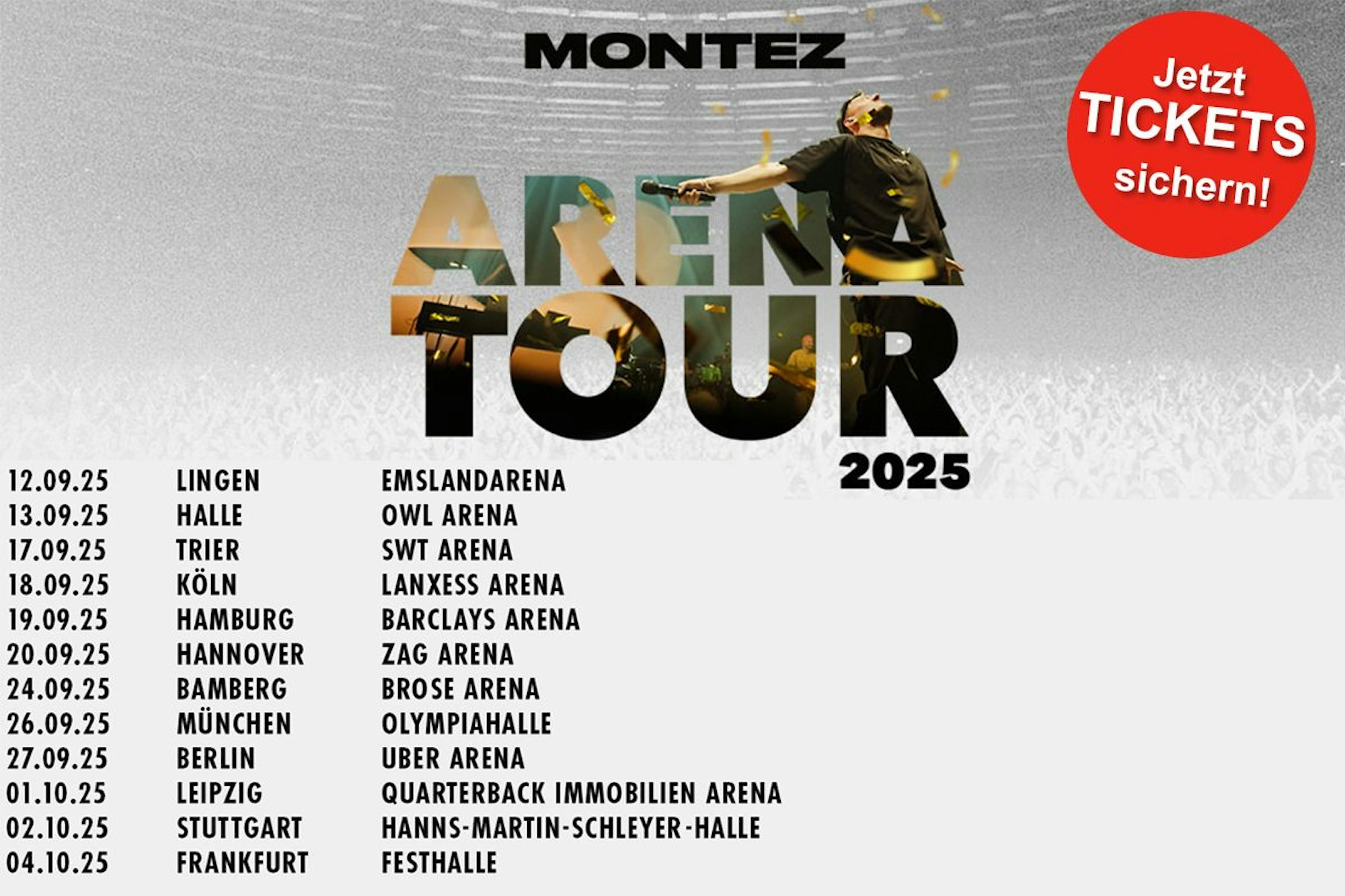 Montez Arena Tour 2025: Tourdaten