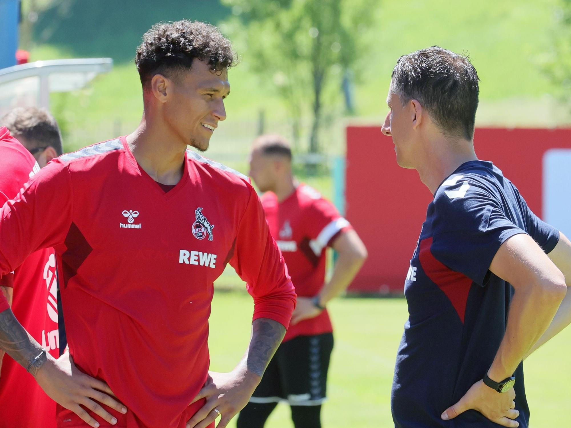 1. FC Köln, Trainingslager in Maria Alm, von links: Davie Selke und Christian Keller.