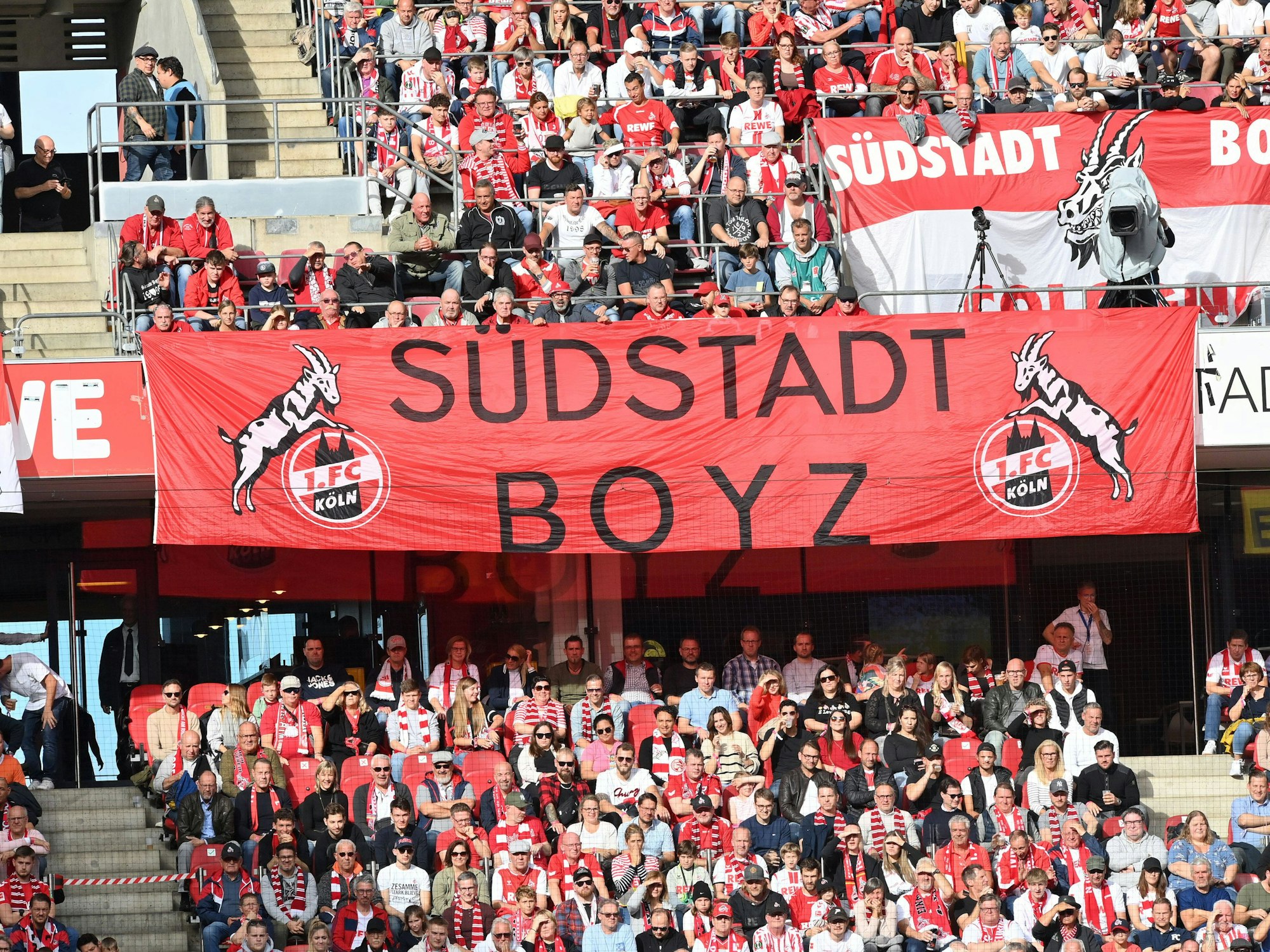 Banner der Südstadt Boyz, Fangruppierung beim 1. FC Köln.