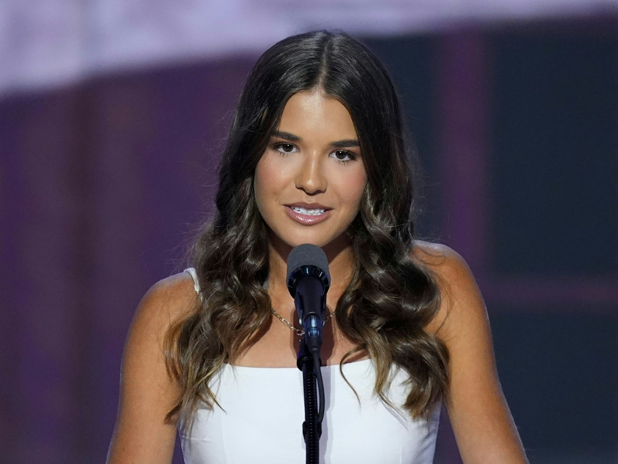 Kai Madison Trump spricht am dritten Tag der Republican National Convention im Fiserv Forum in Milwaukee.