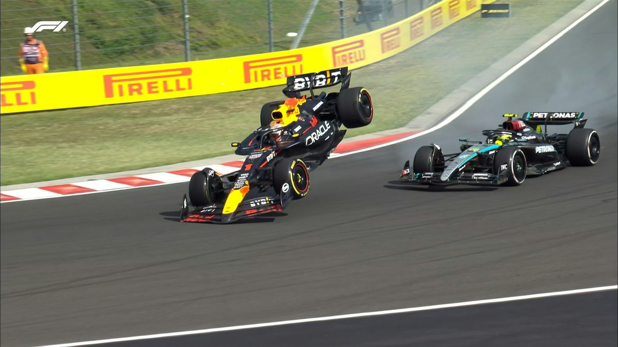 Crash zwischen Max Verstappen und Lewis Hamilton in der Formel 1 am Sonntag