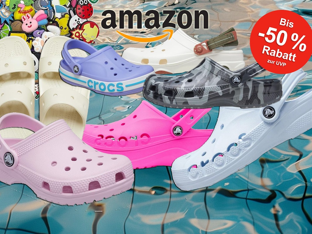 Crocs Sale bei Amazon: Spare bis zu 50% auf die angesagten Sandalen im Sommerschlussverkauf