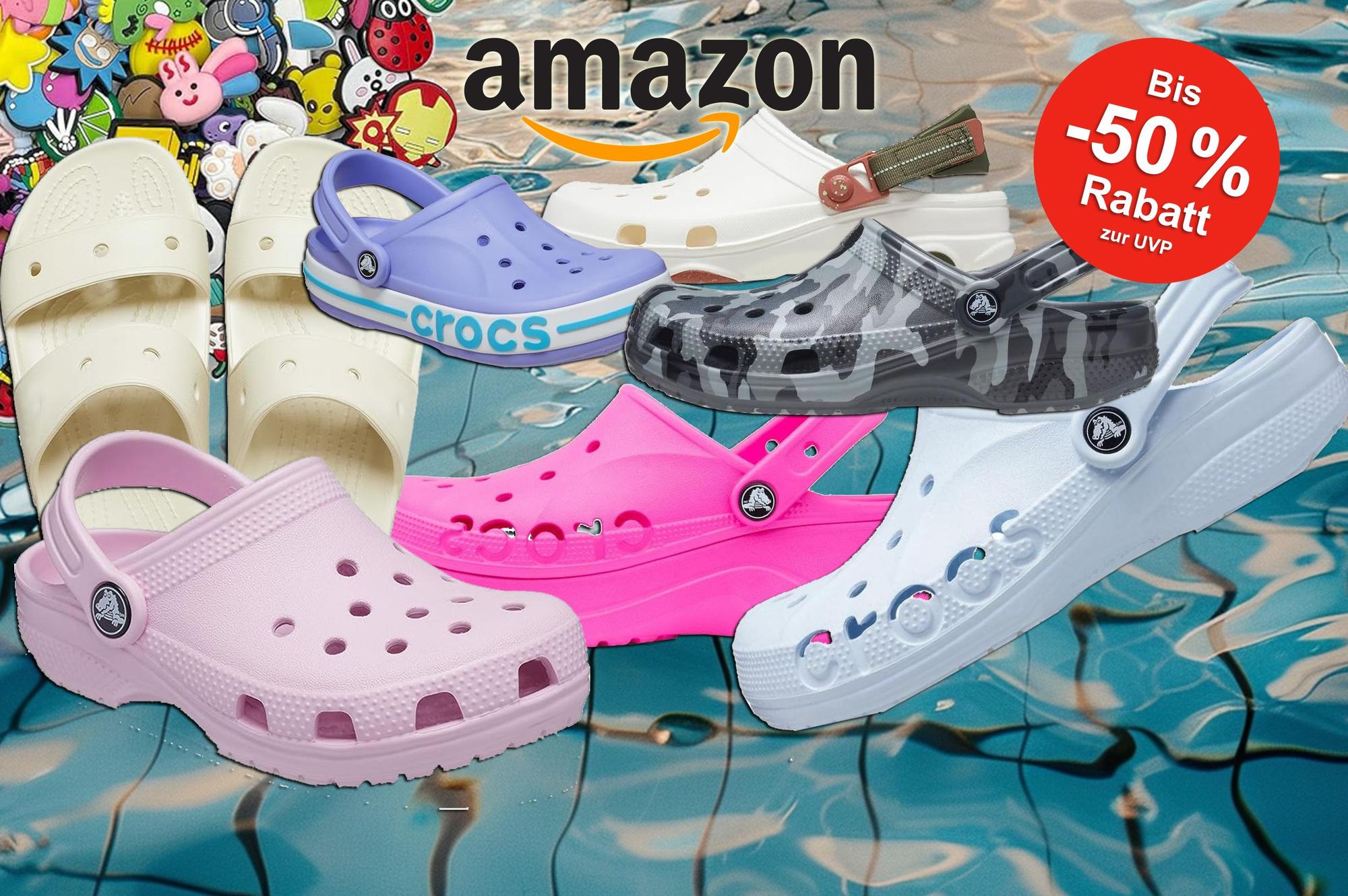 Crocs Sale bei Amazon: Spare bis zu 50% auf die angesagten Sandalen im Sommerschlussverkauf