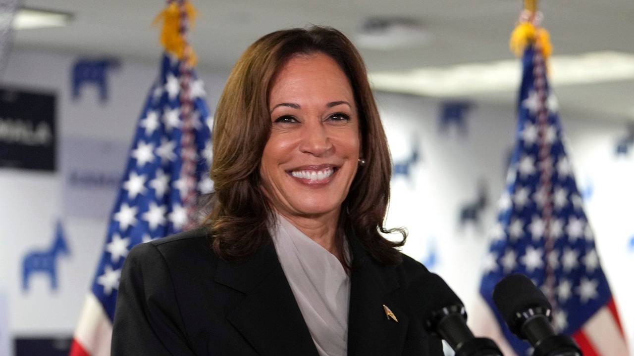 US-Vizepräsidentin Kamala Harris spricht am 22. Juli 2024.