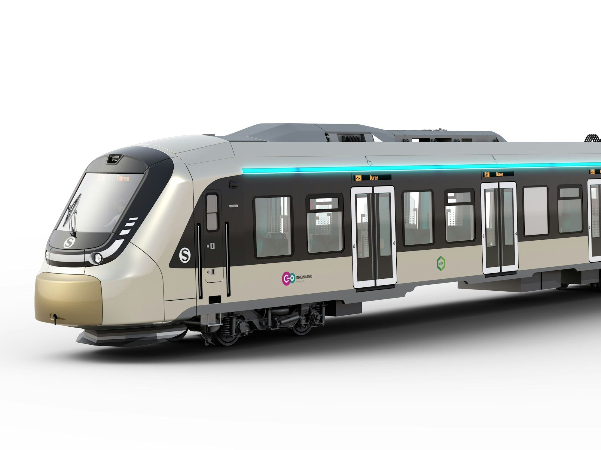 Eine Visualisierung einer S-Bahn.